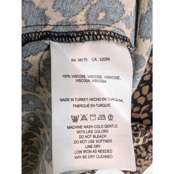 Anthropologie Maeve Juno Dress Animal Leopard Print Chic Boho Black Tan Size S - Picture 9 of 13